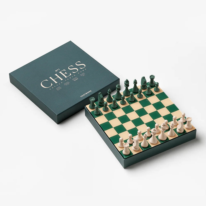 PRINTWORKS Classic Board Games Chess, Green