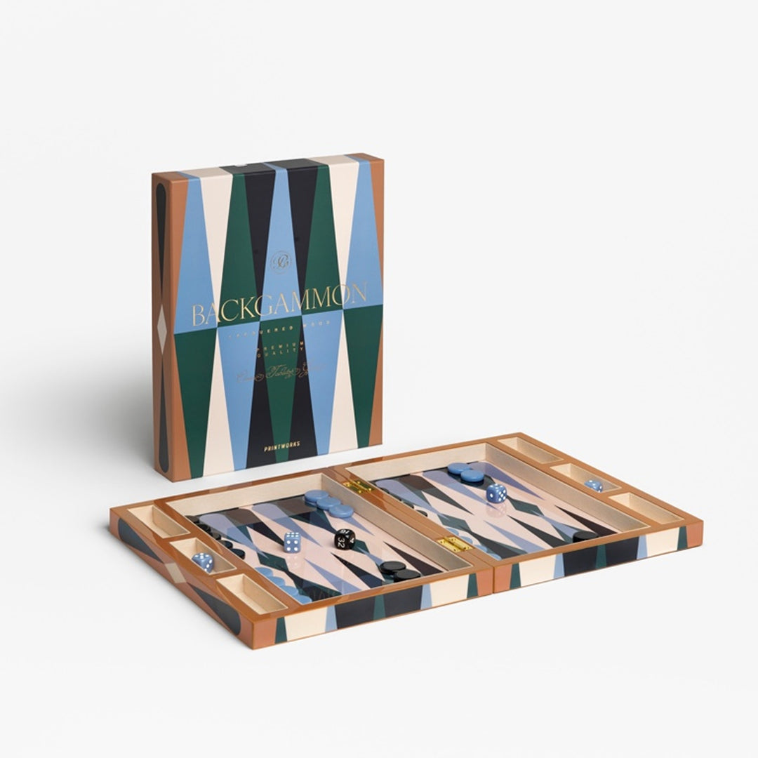 PRINTWORKS Classic Games Backgammon, Lacquered