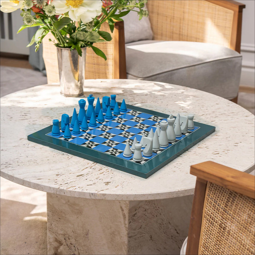 PRINTWORKS Classic Games Chess, Lacquered Poseidon