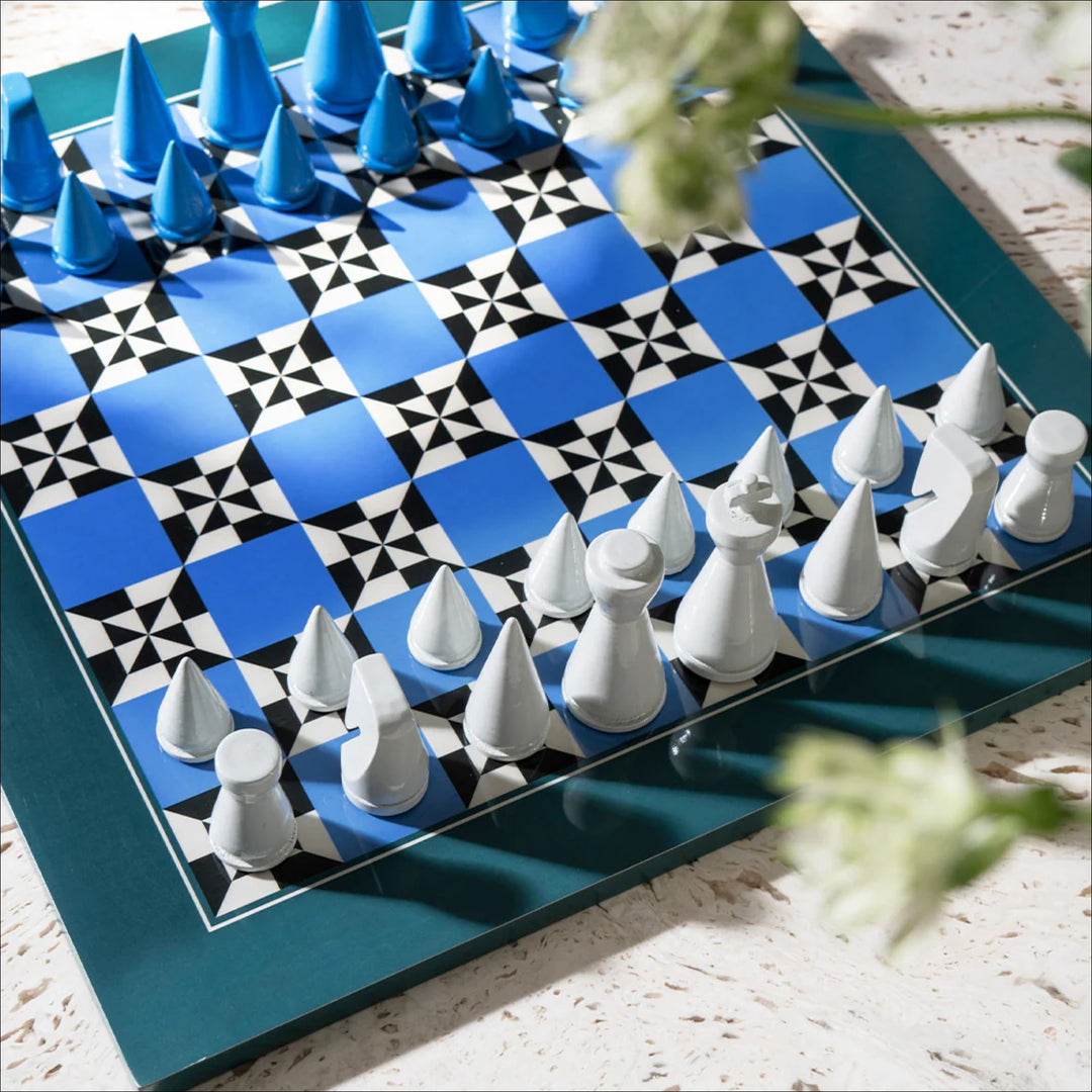 PRINTWORKS Classic Games Chess, Lacquered Poseidon