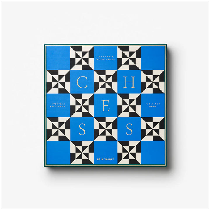 PRINTWORKS Classic Games Chess, Lacquered Poseidon