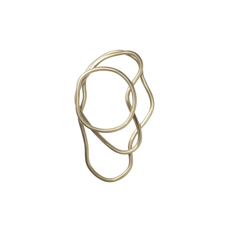 ferm LIVING Pond Trivets, Brass (Set of 3)