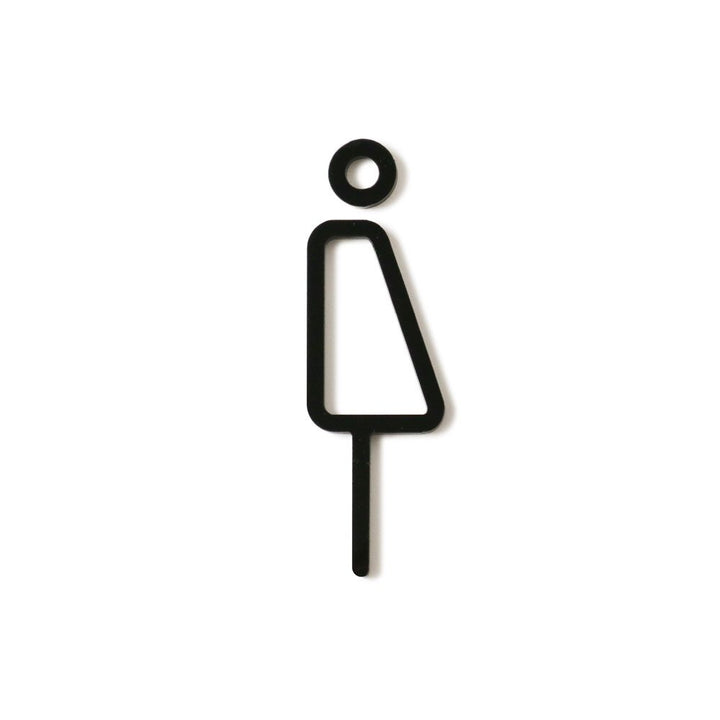 MOHEIM Gender Neutral Restroom Sign, Black