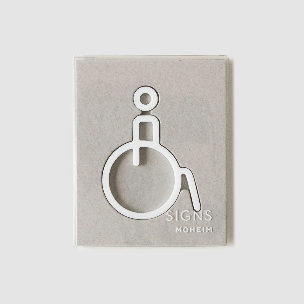 MOHEIM Accessible Restroom Sign, White