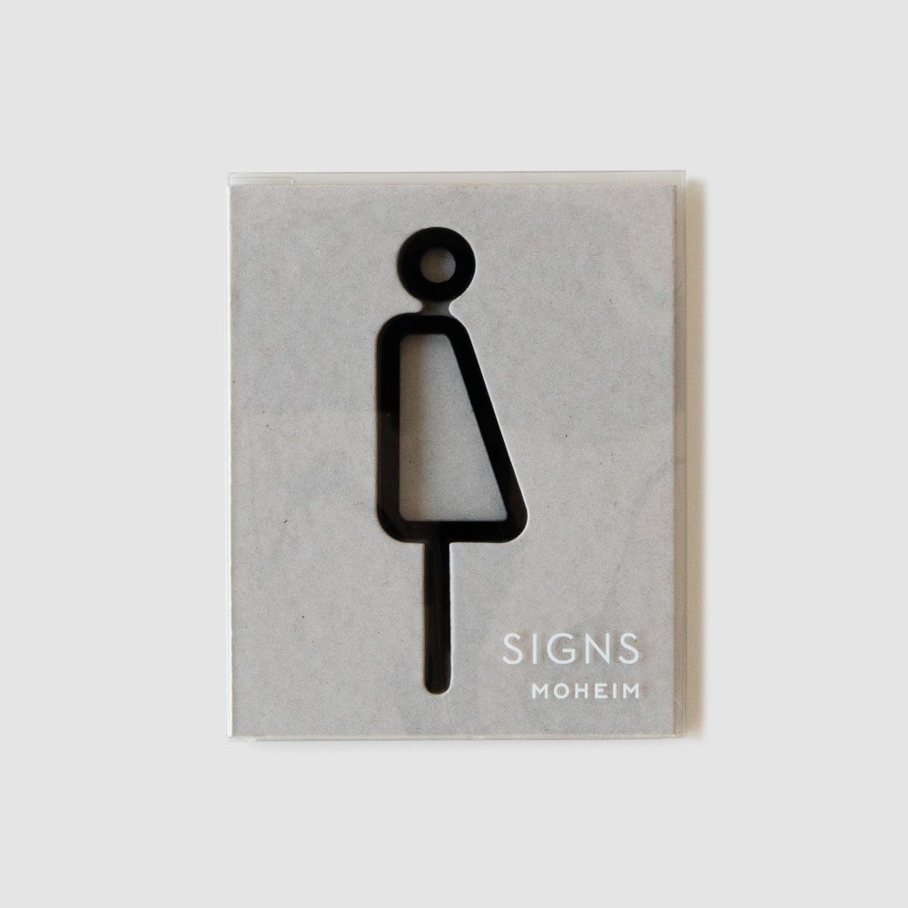 MOHEIM Gender Neutral Restroom Sign, Black