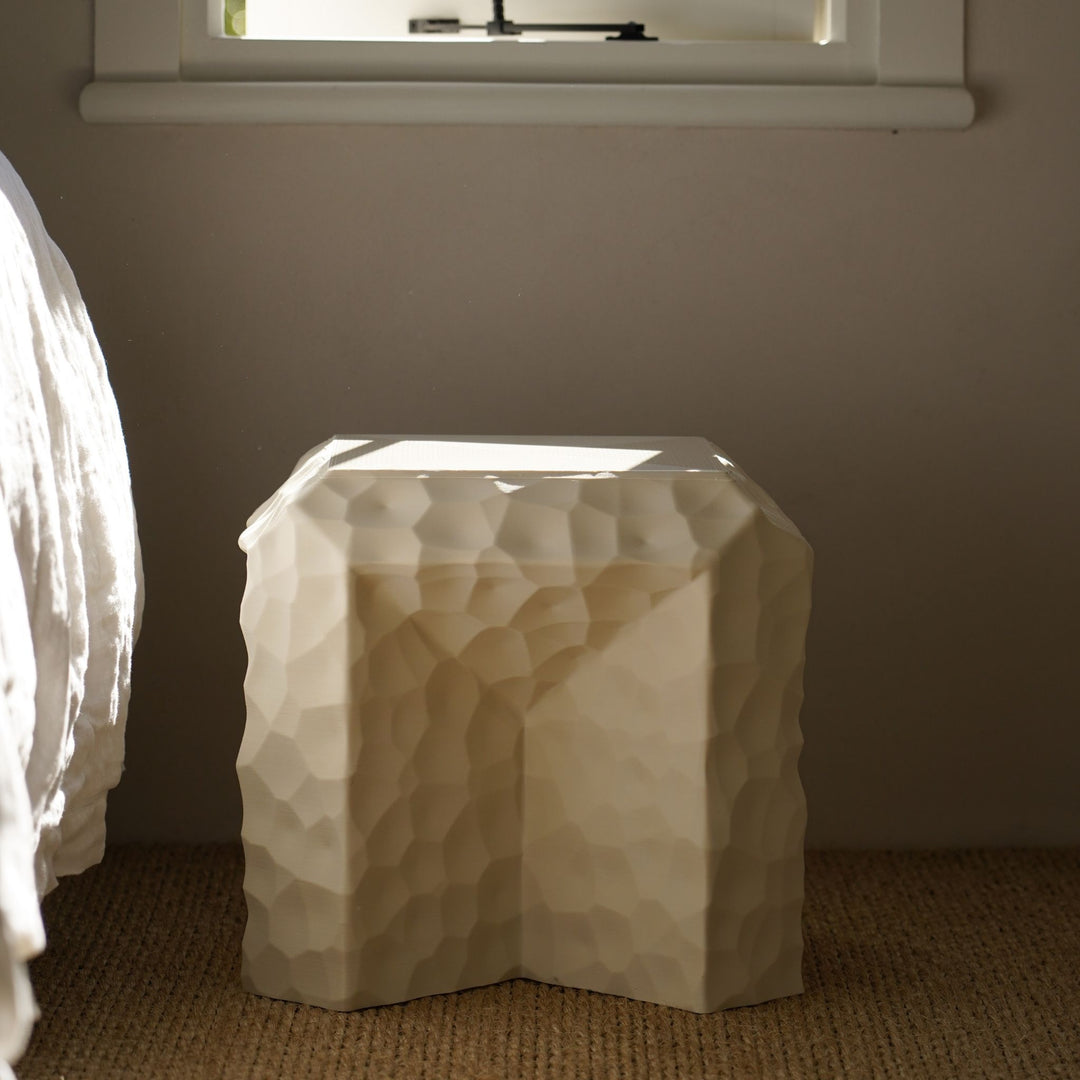 SPECIAL STUDIO Monolithic Side Table, Eggshell Matte