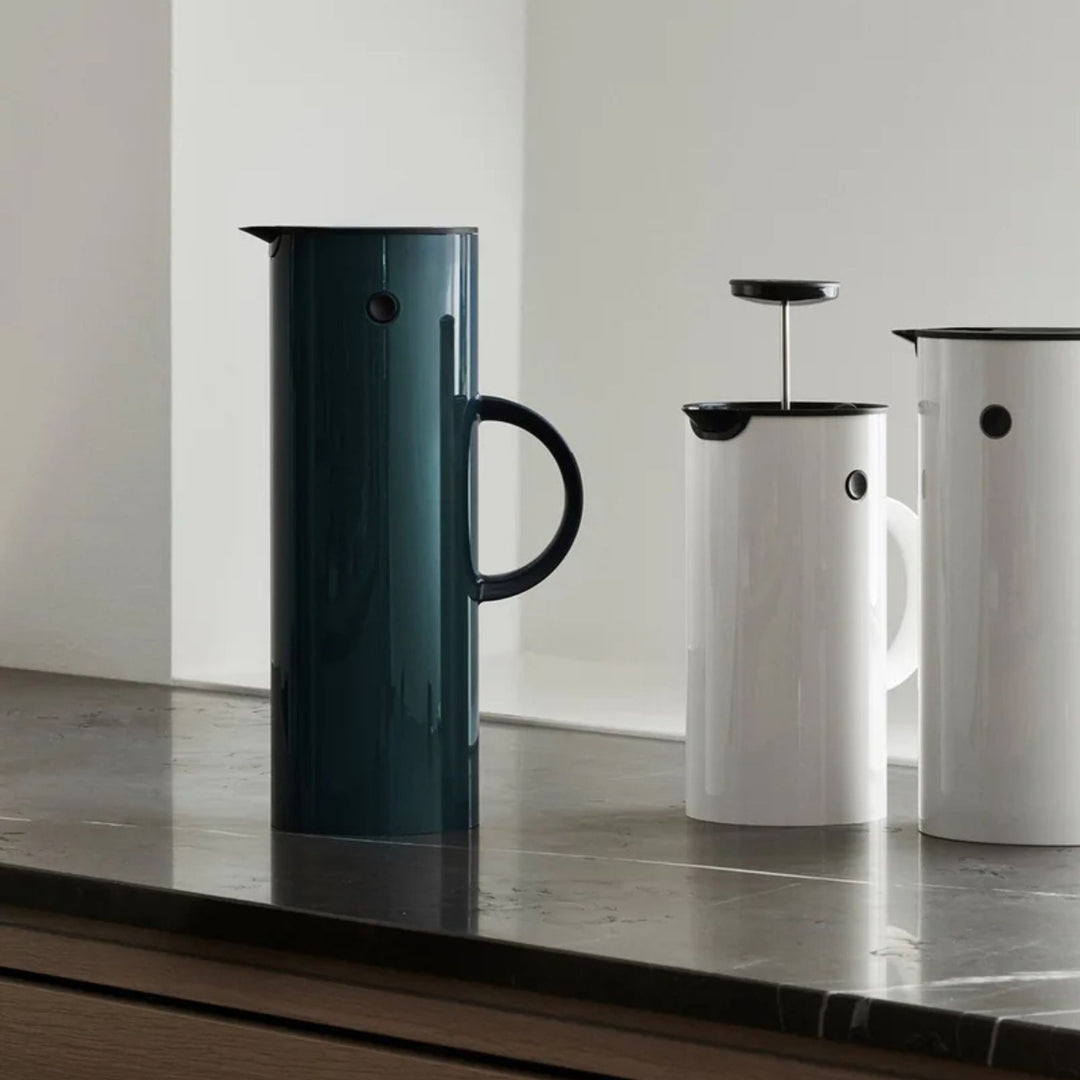 STELTON Em77 Water Vacuum Thermal Jug 1 Litre, Black