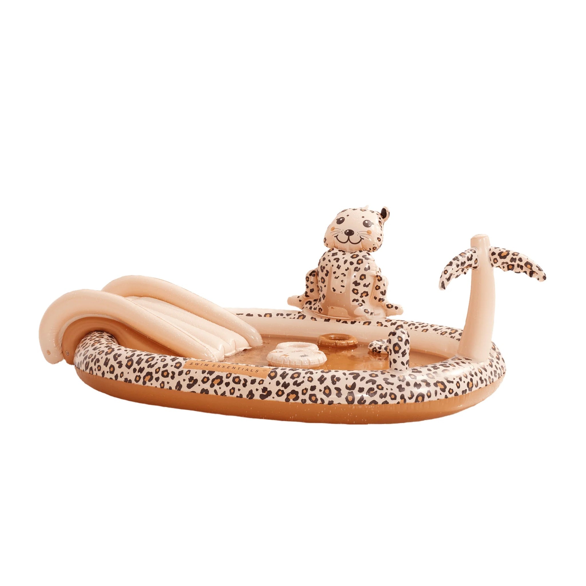 SWIM ESSENTIALS Inflatable Adventure Pool, Beige Leopard