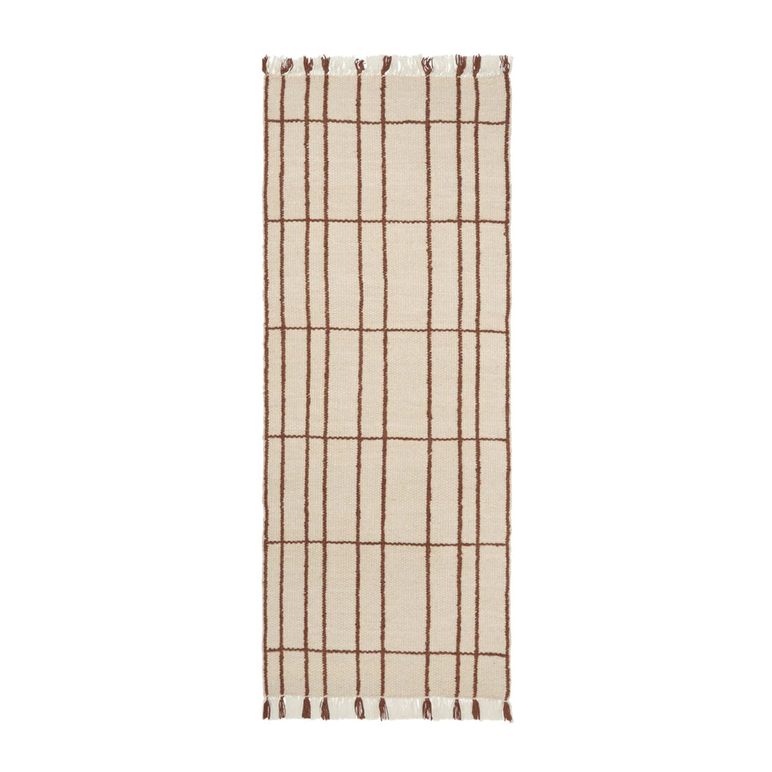 FERM LIVING Sen Runner, 80x200cm, Parchment/Chestnut