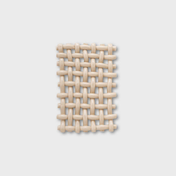THE POSTER CLUB Interlace #01 Wall Object, 22x15cm, Cream