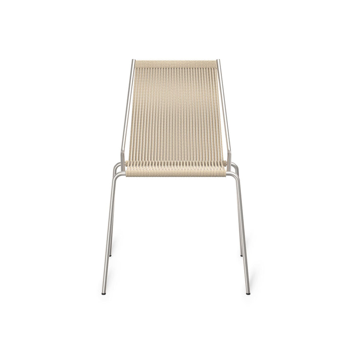 PRE-ORDER │ THORUP Noel Dining Chair, Brushed Stainless Steel/Natural Linen