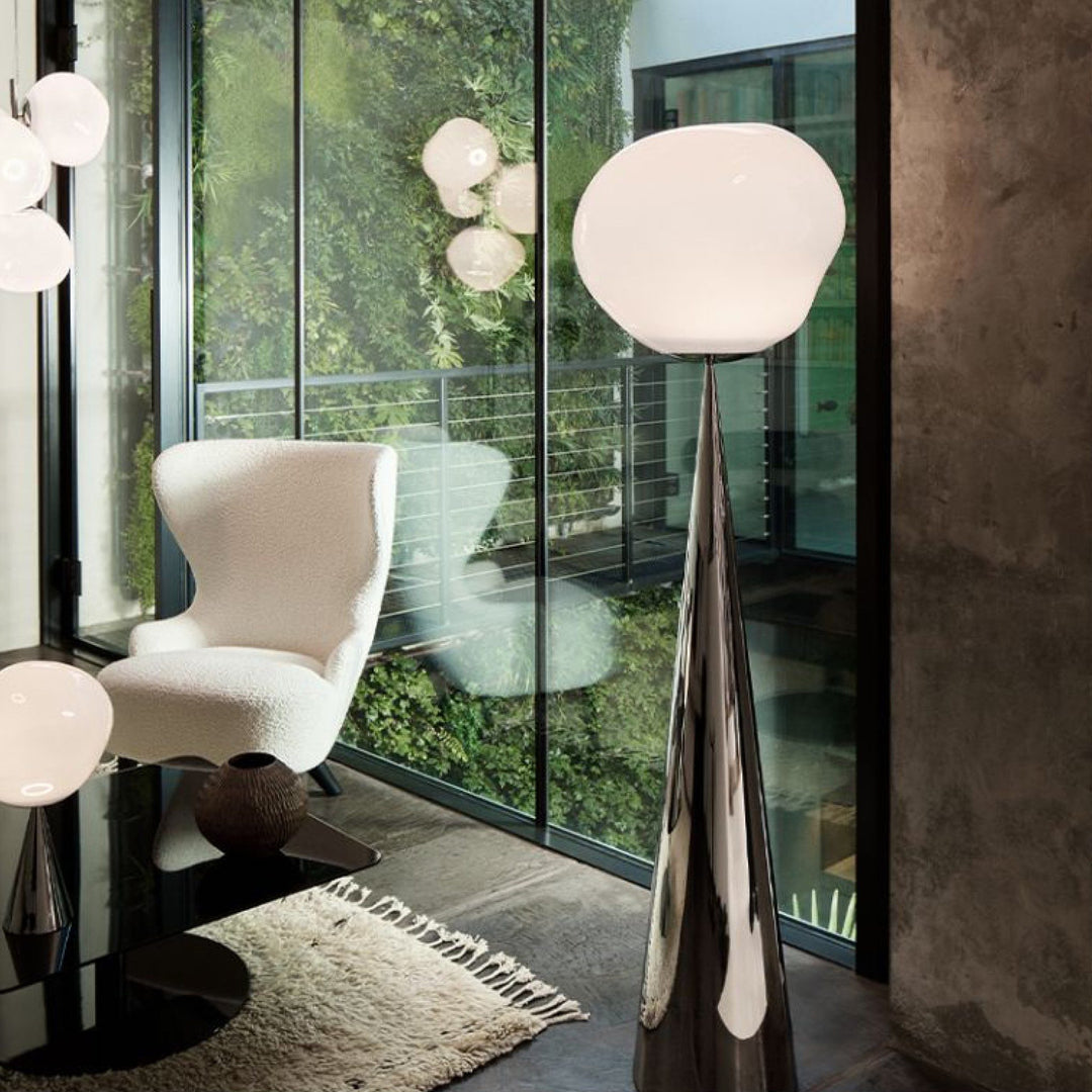 PRE-ORDER │ TOM DIXON Melt Cone Fat Floor Lamp LED, Opal/Black