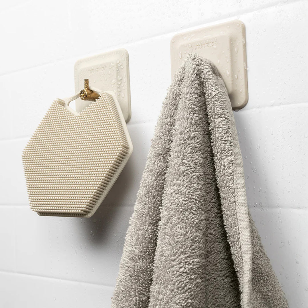 TOOLETRIES The Arnold Shower Hook, Sand (Set of 2)