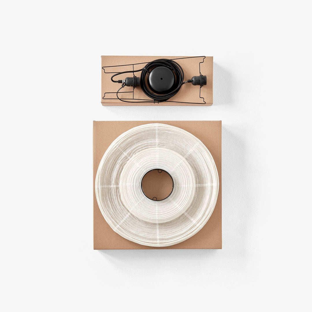&TRADITION Formakami Pendant JH4, D50cm, Ivory White & Black Stained Oak