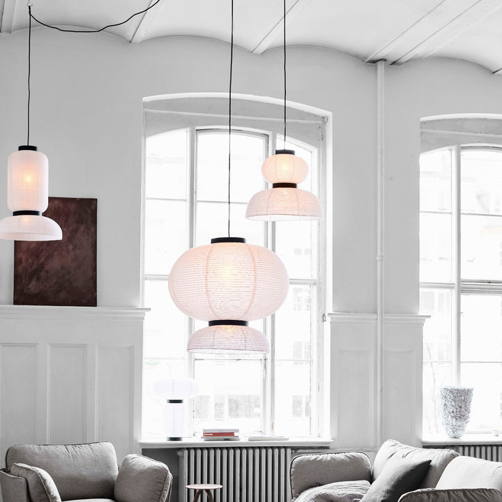 &TRADITION Formakami Pendant JH4, D50cm, Ivory White & Black Stained Oak