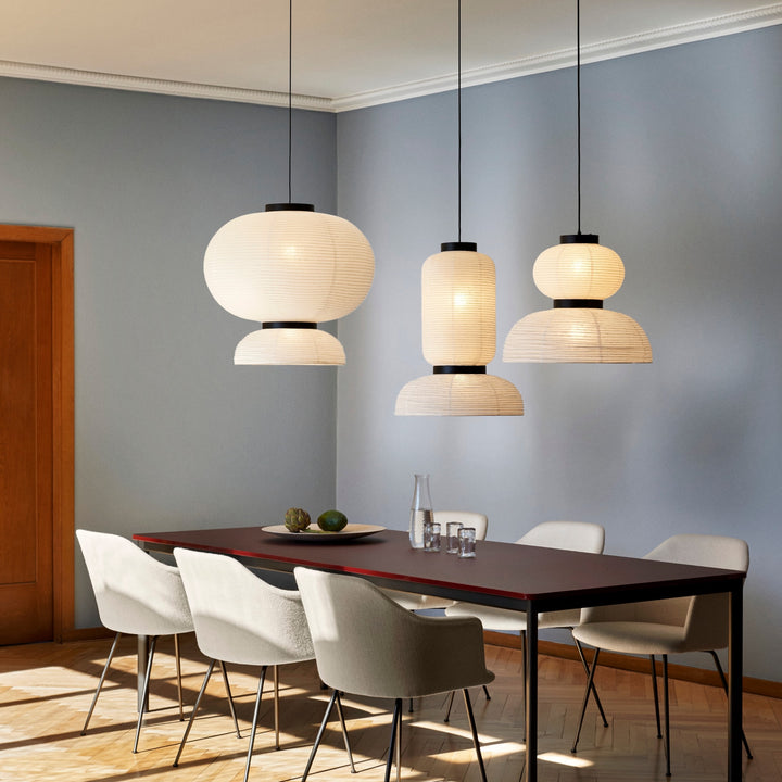 &TRADITION Formakami Pendant JH4, D50cm, Ivory White & Black Stained Oak
