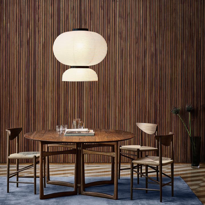 &TRADITION Formakami Pendant JH5, D70cm, Ivory White & Black Stained Oak