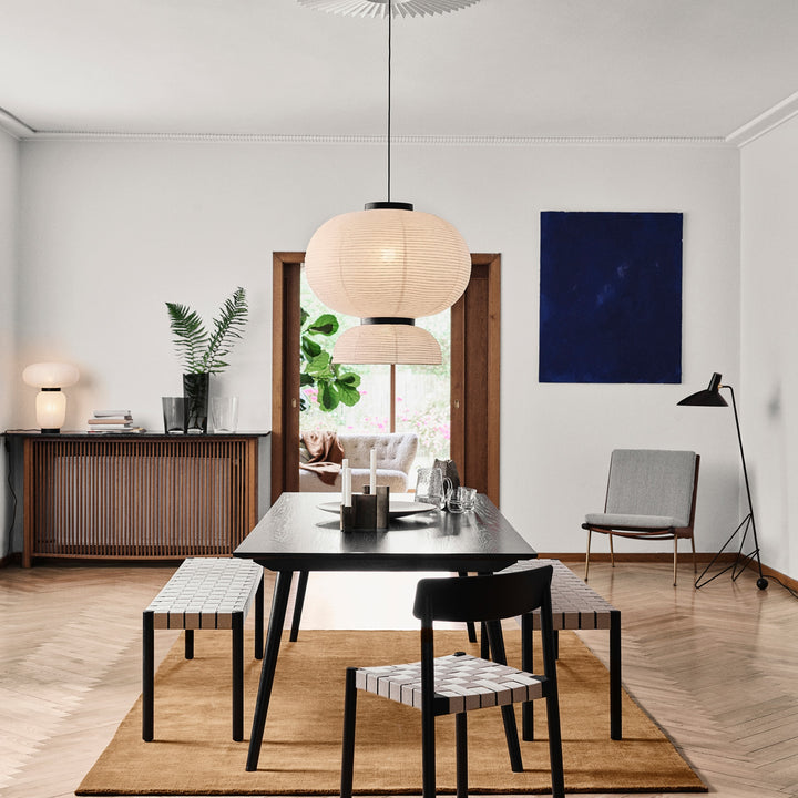 &TRADITION Formakami Pendant JH5, D70cm, Ivory White & Black Stained Oak