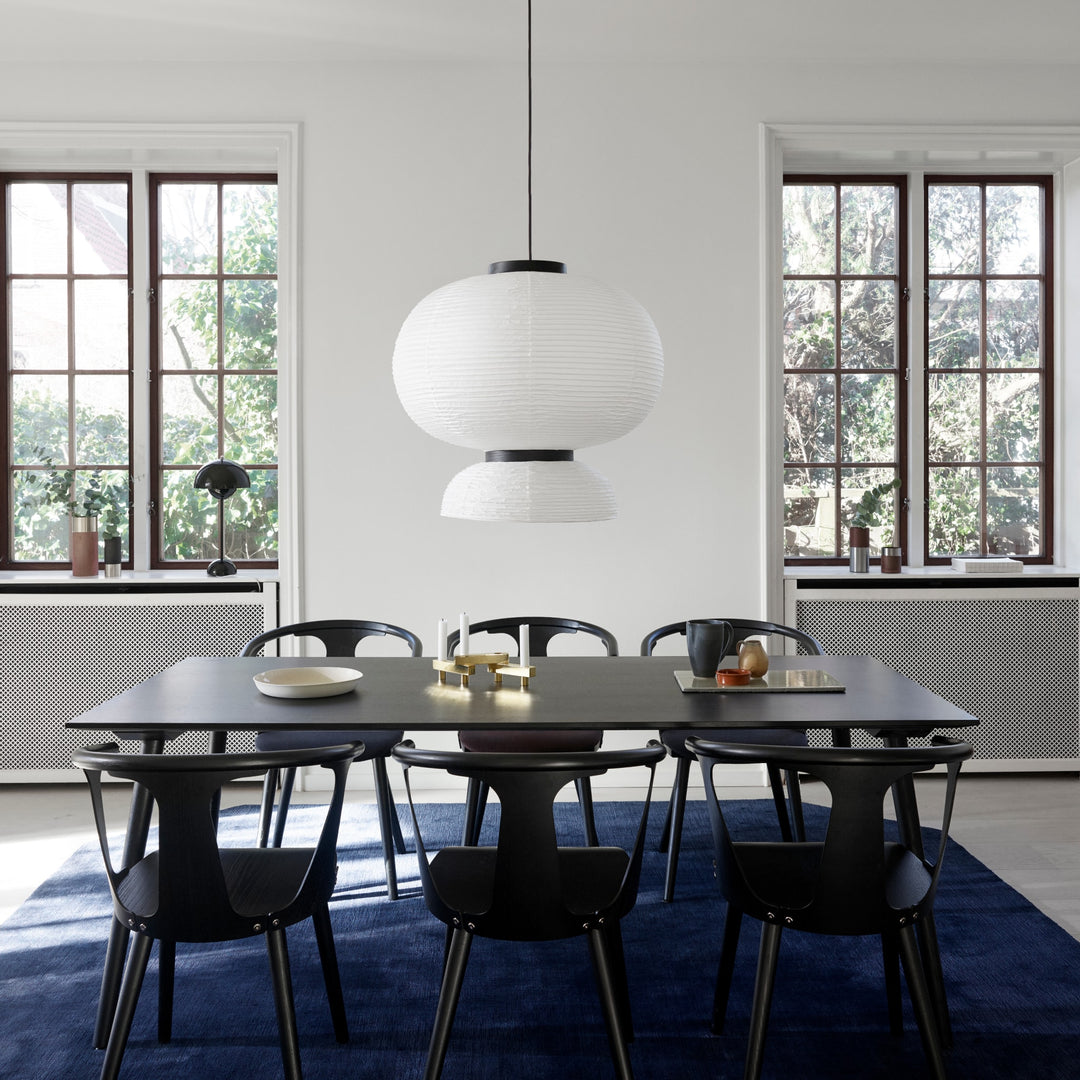 &TRADITION Formakami Pendant JH5, D70cm, Ivory White & Black Stained Oak