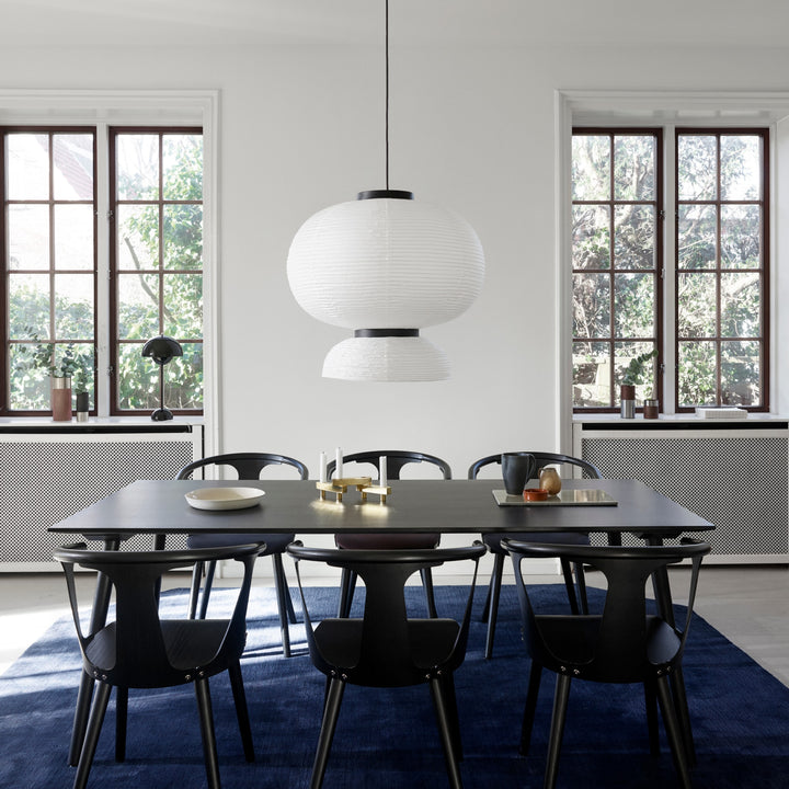 &TRADITION Formakami Pendant JH5, D70cm, Ivory White & Black Stained Oak