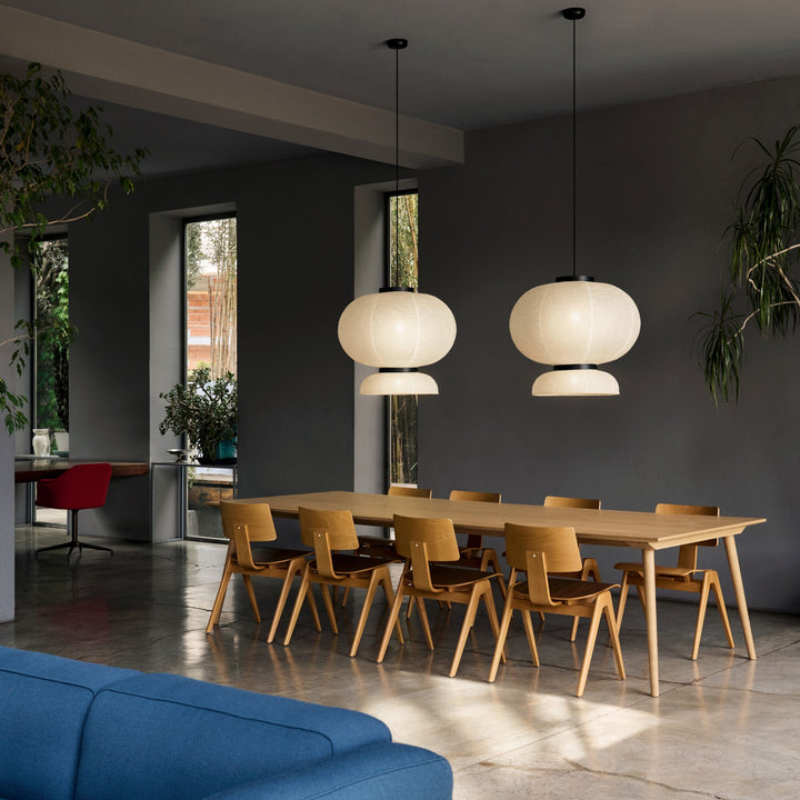 &TRADITION Formakami Pendant JH5, D70cm, Ivory White & Black Stained Oak