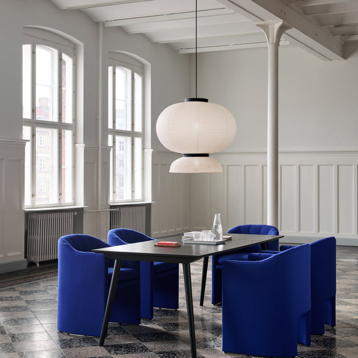 &TRADITION Formakami Pendant JH5, D70cm, Ivory White & Black Stained Oak