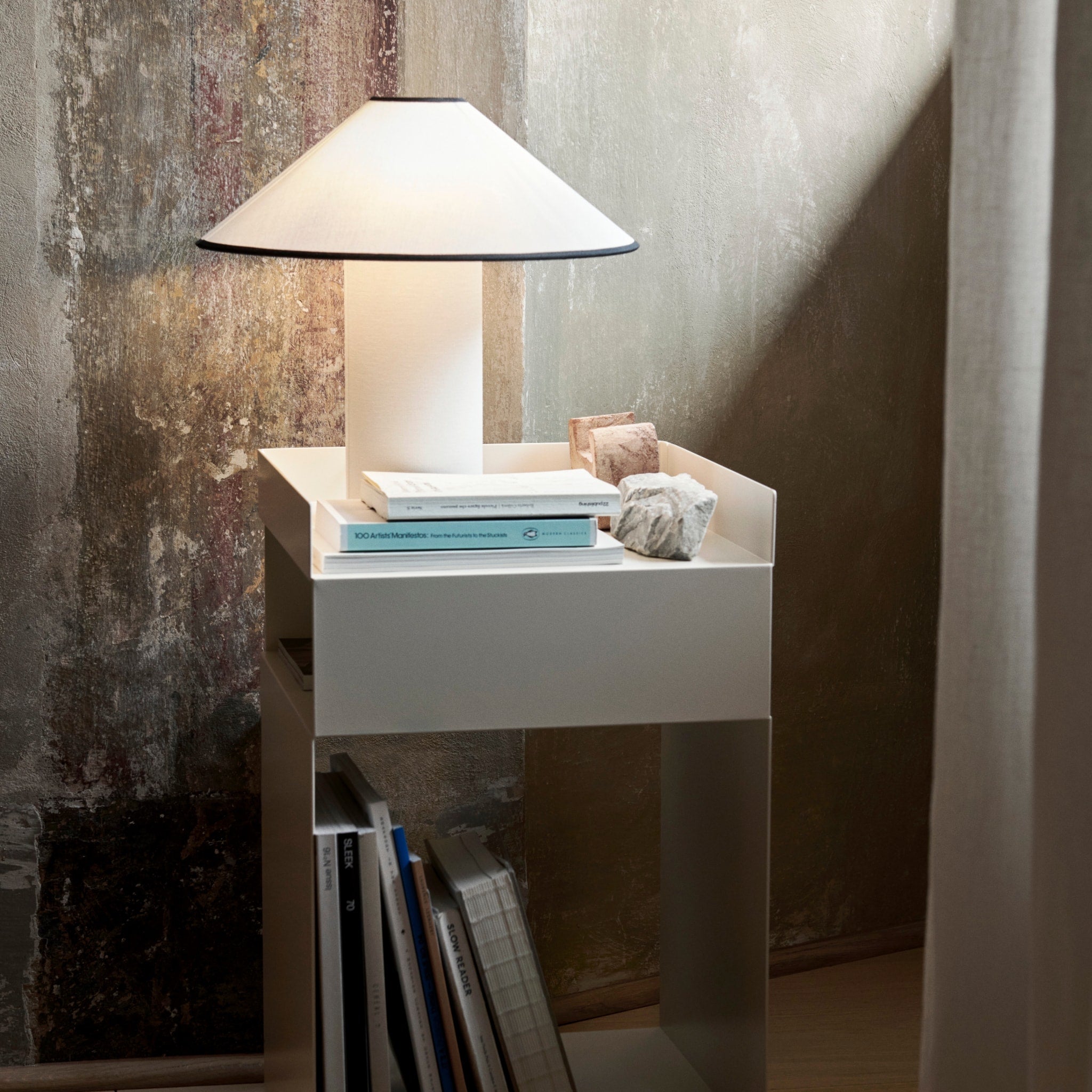 &TRADITION Rotate Trolley/Side Table, Ivory