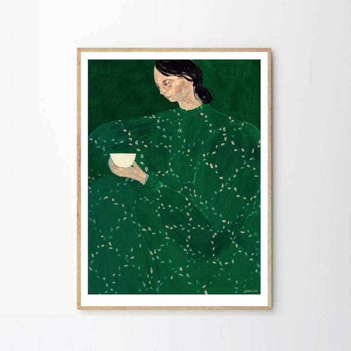 THE POSTER CLUB Sofia Lind, Coffee Alone At Place De Clichy Poster Art Print, 50x70cm