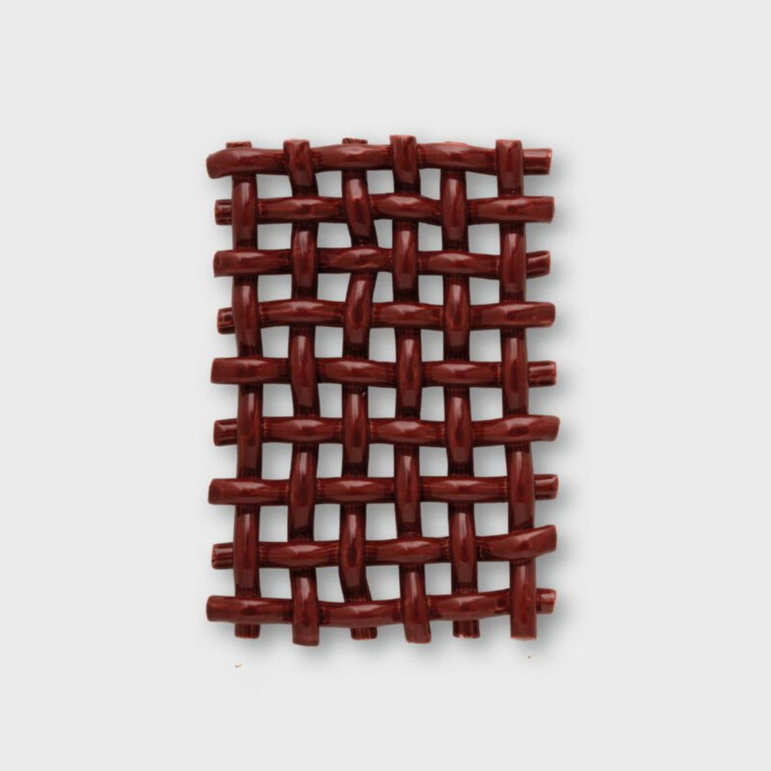 THE POSTER CLUB Interlace #03 Wall Object, 22x15cm, Bordeaux