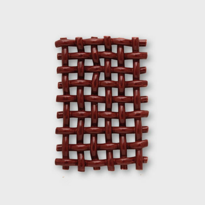 THE POSTER CLUB Interlace #03 Wall Object, 22x15cm, Bordeaux