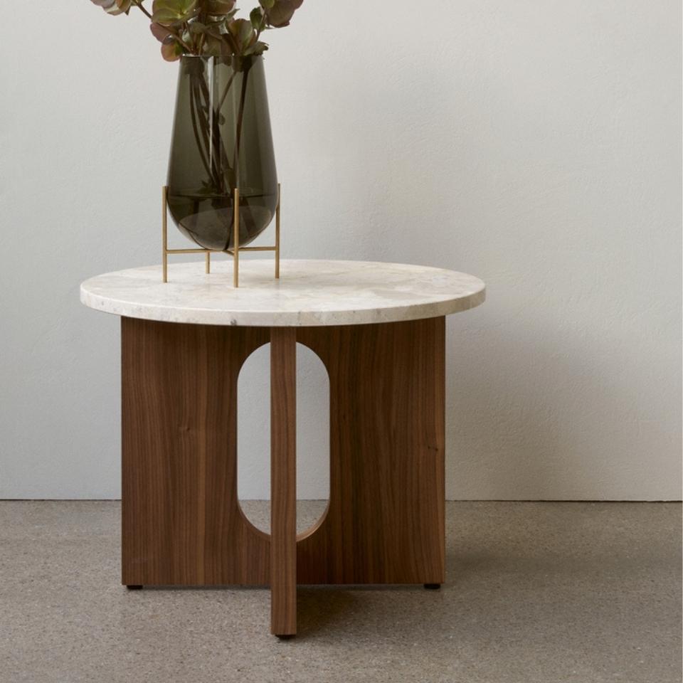 PRE-ORDER | AUDO CPH Androgyne Side Table 50cm, Dark Stained Oak/Kunis Breccia Stone