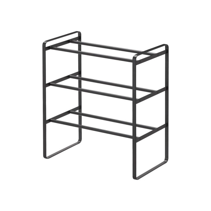 YAMAZAKI Frame Extendable Shoe Rack, 3 Tier, Black