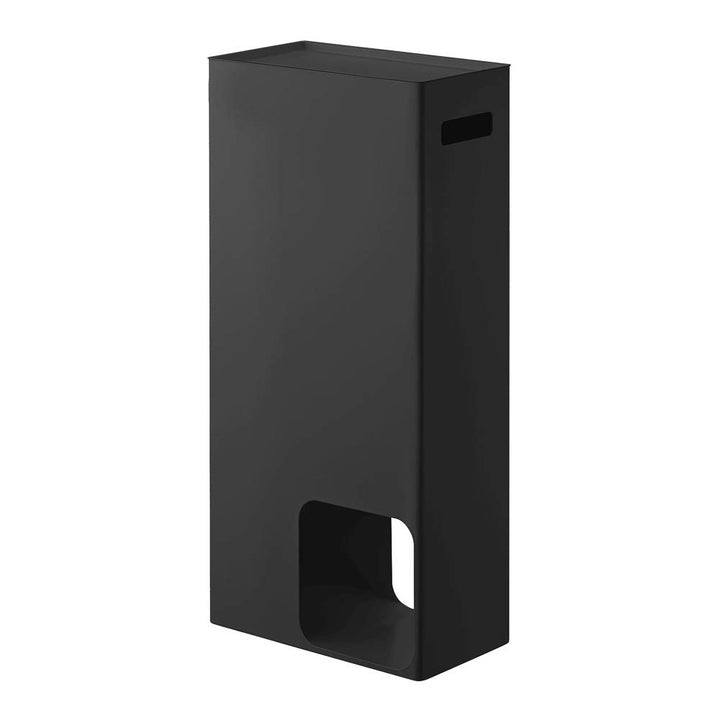 YAMAZAKI Tower Toilet Paper Stocker/Holder, Black