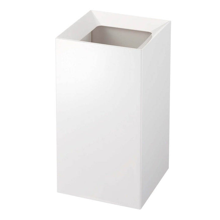 YAMAZAKI Tower Square Trash Can/Rubbish Bin, White, H33 cm