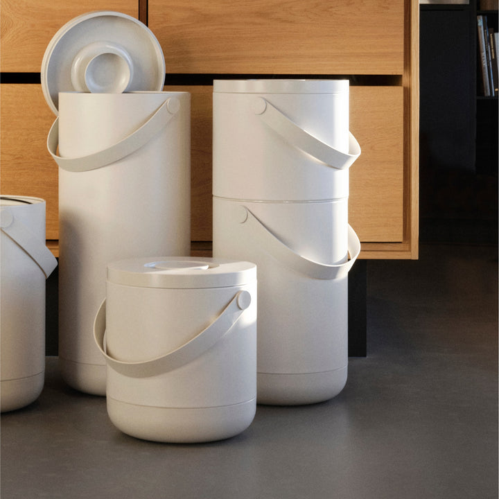 ZONE DENMARK Waste Bin Circular, 22+12L, Warm Grey