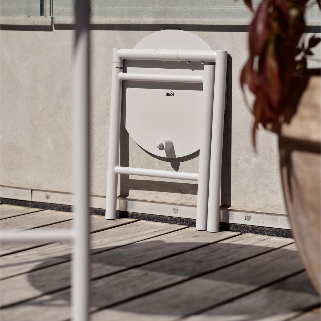 ZONE DENMARK Disc Foldable Stool, D33xH45cm, Soft Grey