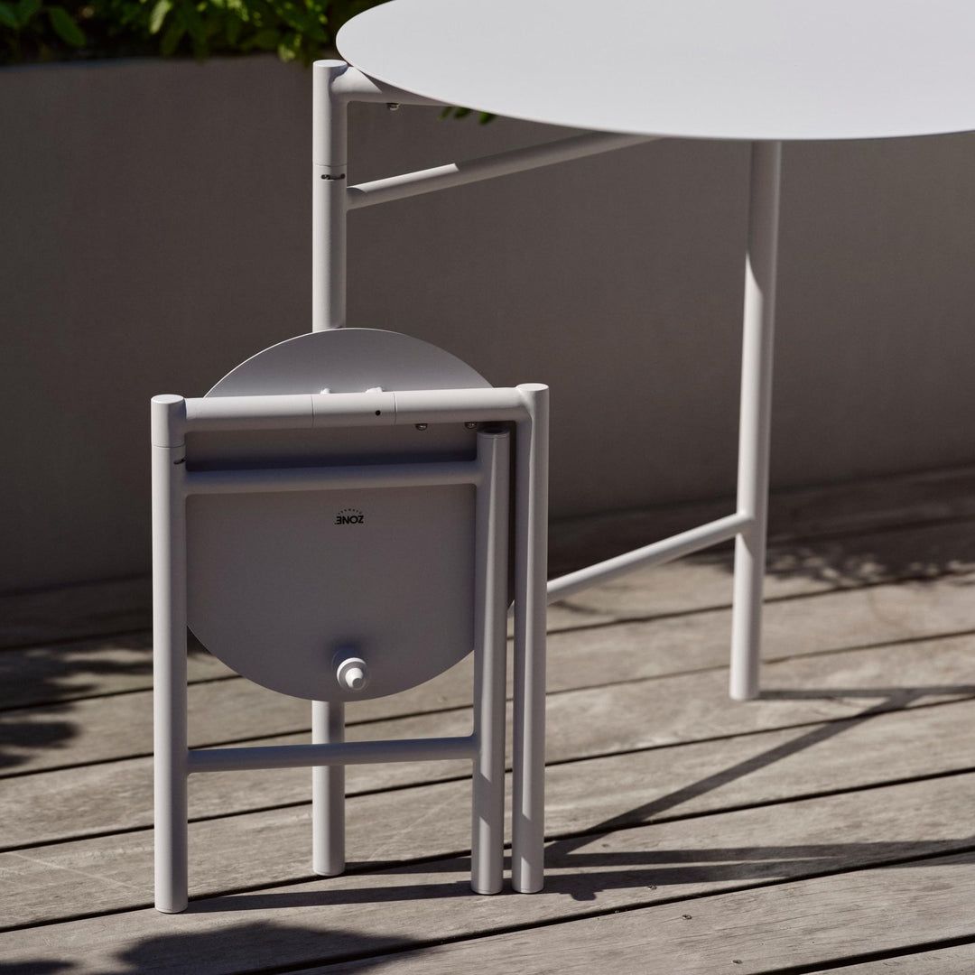 ZONE DENMARK Disc Foldable Stool, D33xH45cm, Soft Grey