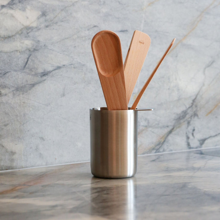 ZONE DENMARK Singles Kitchen Utensil Set 4 pcs (Container, Tongs, Spatular, Stirring Spoon)