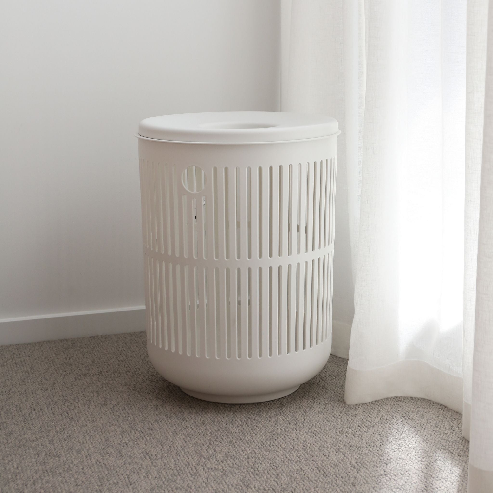 ZONE DENMARK Ume Laundry Basket 60L w/Lid, White