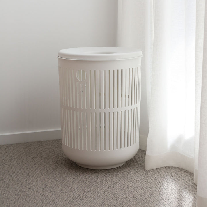 ZONE DENMARK Ume Laundry Basket 60L w/Lid, White