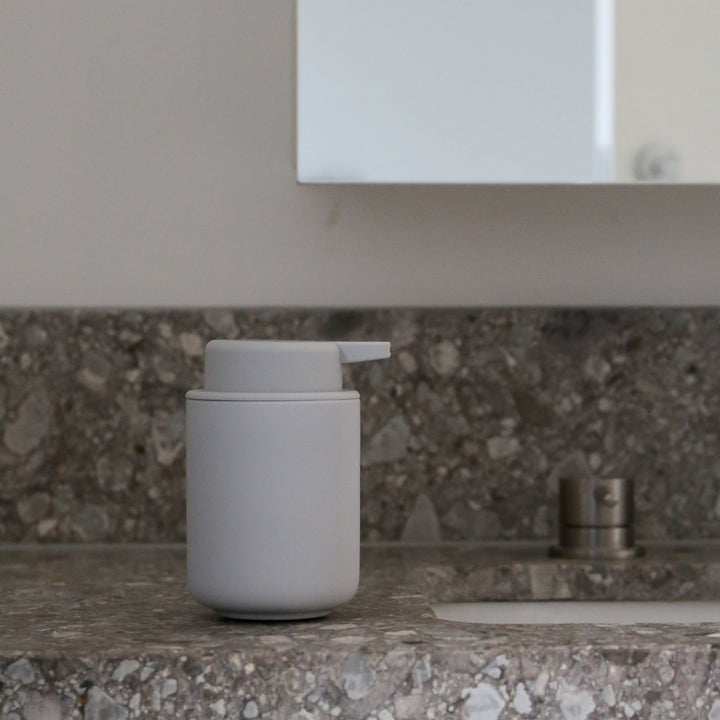 ZONE DENMARK Ume Soap Dispenser 250ml, H12.8cm, Soft Grey