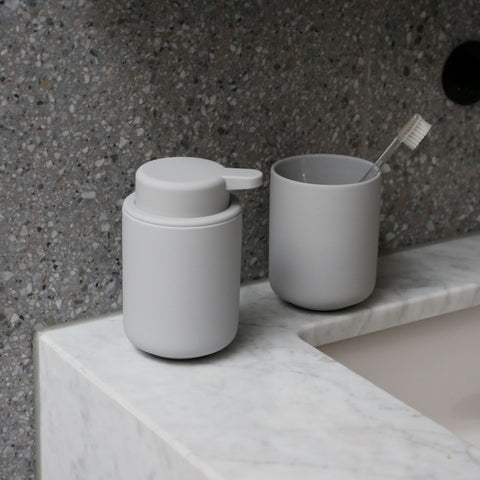 ZONE DENMARK Ume Soap Dispenser 250ml, H12.8cm, Soft Grey