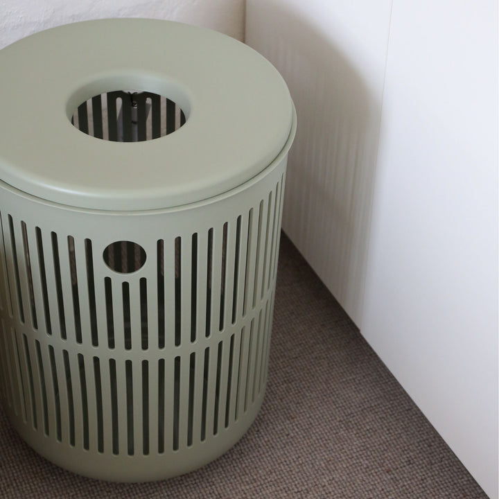 ZONE DENMARK Ume Laundry Basket 60L w/Lid, Eucalyptus Green