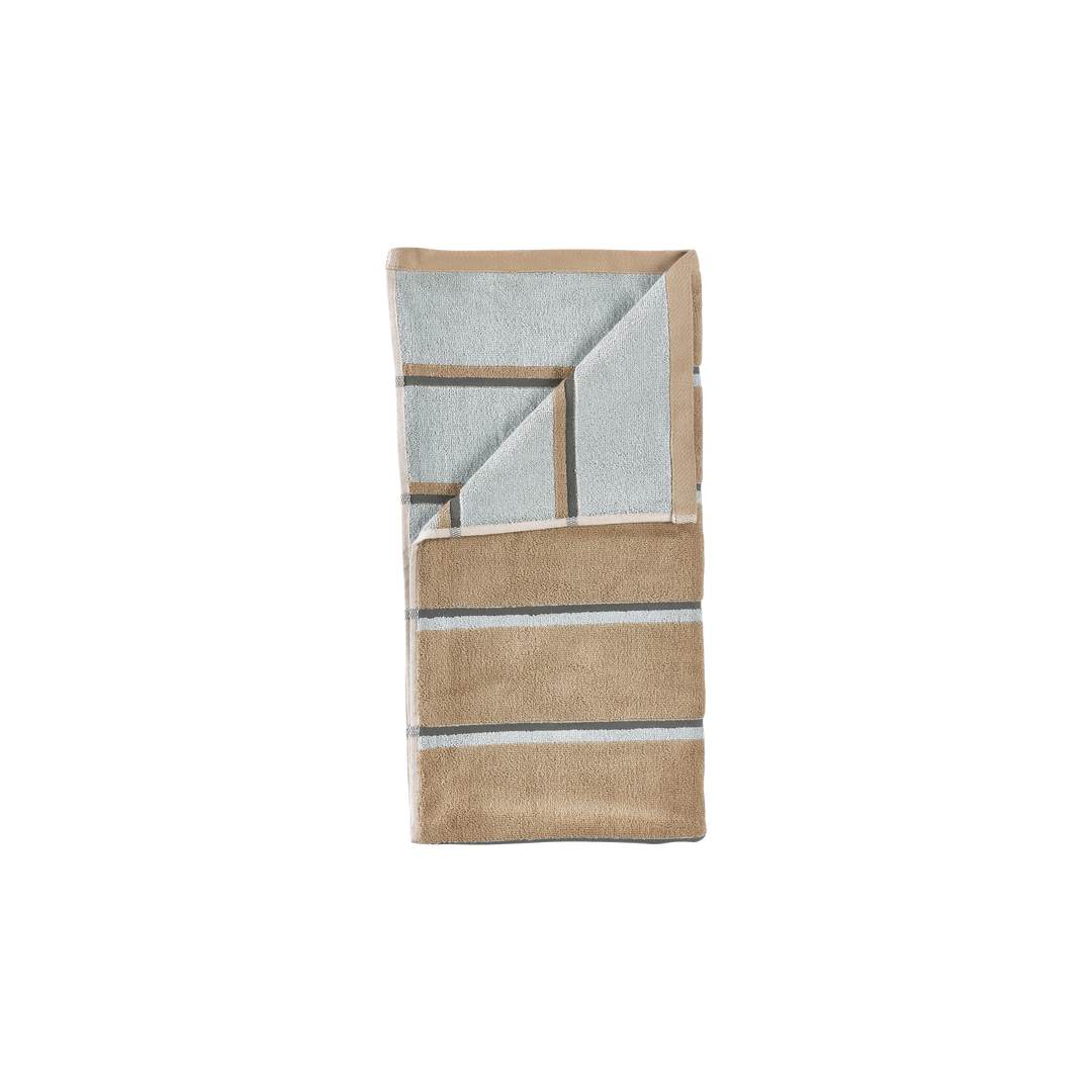 ZONE DENMARK Sauna Towel L50xW100cm, Camel/Ice Blue/Olive Green