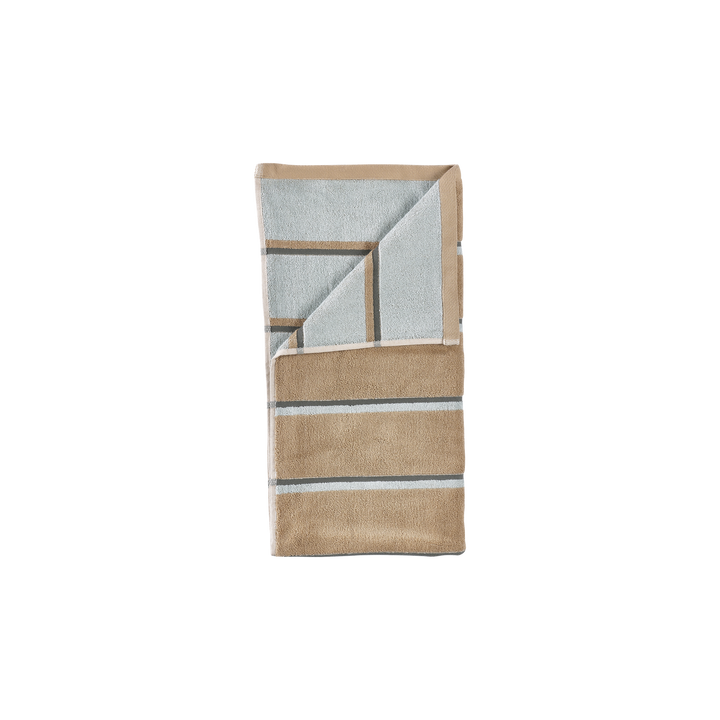 ZONE DENMARK Sauna Towel L50xW100cm, Camel/Ice Blue/Olive Green