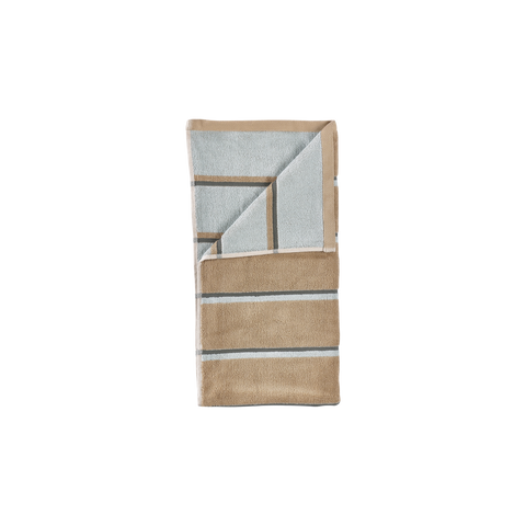 ZONE DENMARK Sauna Towel L50xW100cm, Camel/Ice Blue/Olive Green