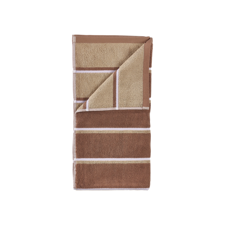 ZONE DENMARK Sauna Bath Towel L70xW140cm, Terracotta/Camel/Lupine