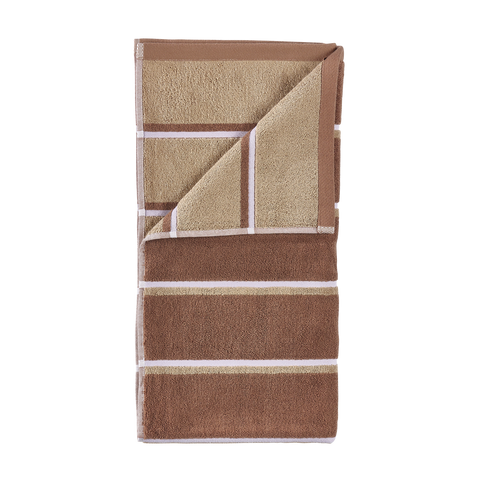 ZONE DENMARK Sauna Bath Towel L70xW140cm, Terracotta/Camel/Lupine