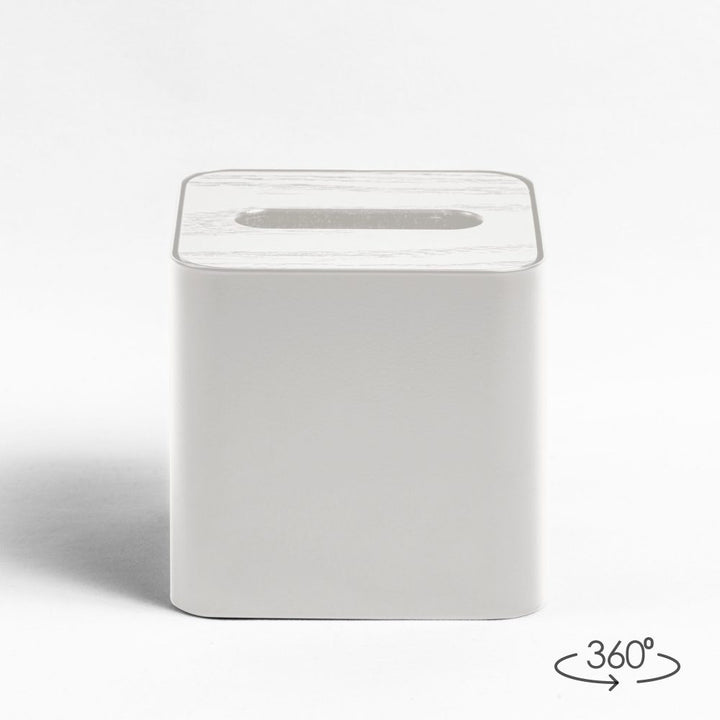 DESIGNSTUFF Square Tissue Box, White