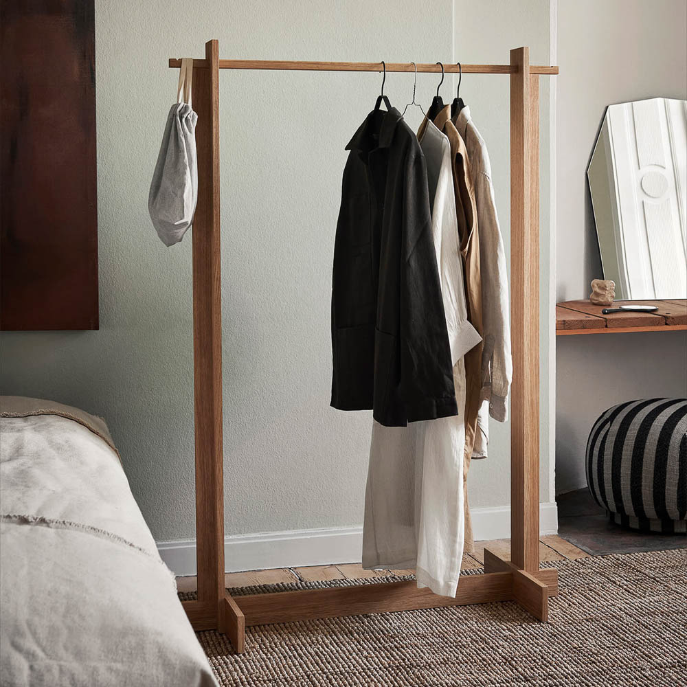 ferm LIVING Bridge Clothes Rack, Oiled Oak